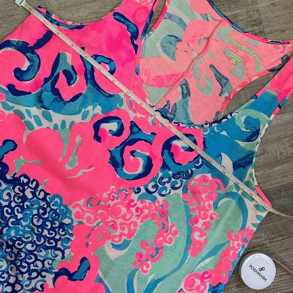 Lilly Pulitzer Coral Reef I’m So Jelly Melle Trapeze Tank Swing Dress - Picture 14 of 14